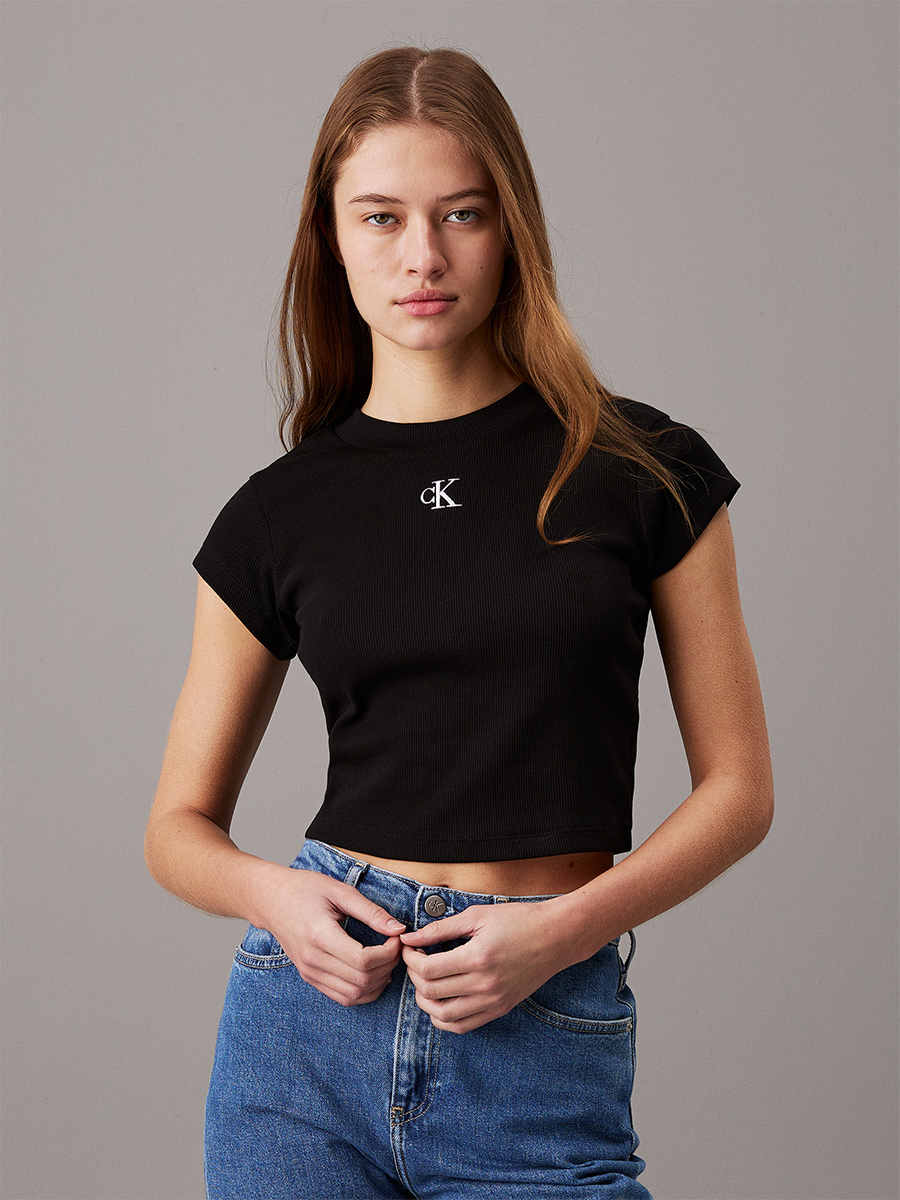 <p style="text-align: left;"><a href="/slim-cropped-ribbed-t-shirt-ck-black-j20j218337beh">Slim Cropped <br>Ribbed T-Shirt </a></span>